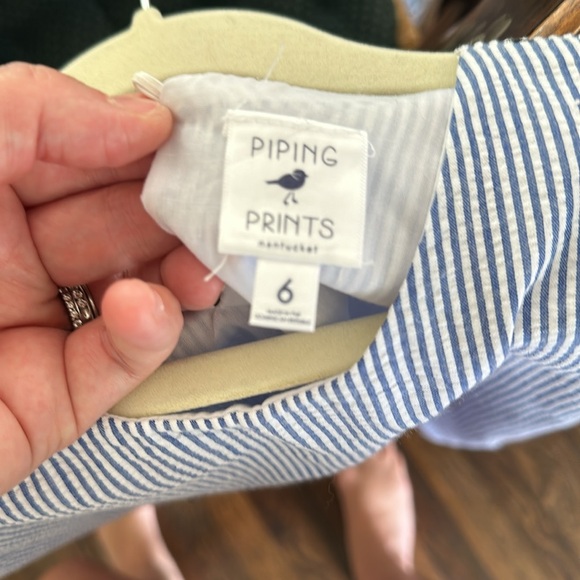 Girls 6 Piping Prints Lighthouse Dress - Picture 7 of 8